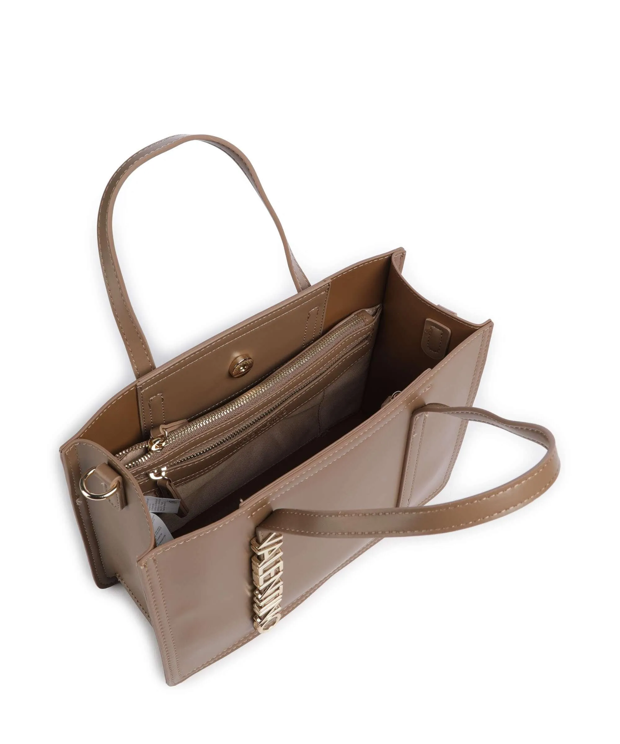 Valentino Bags Wall Re Taupe Synthetic Leather Handbag