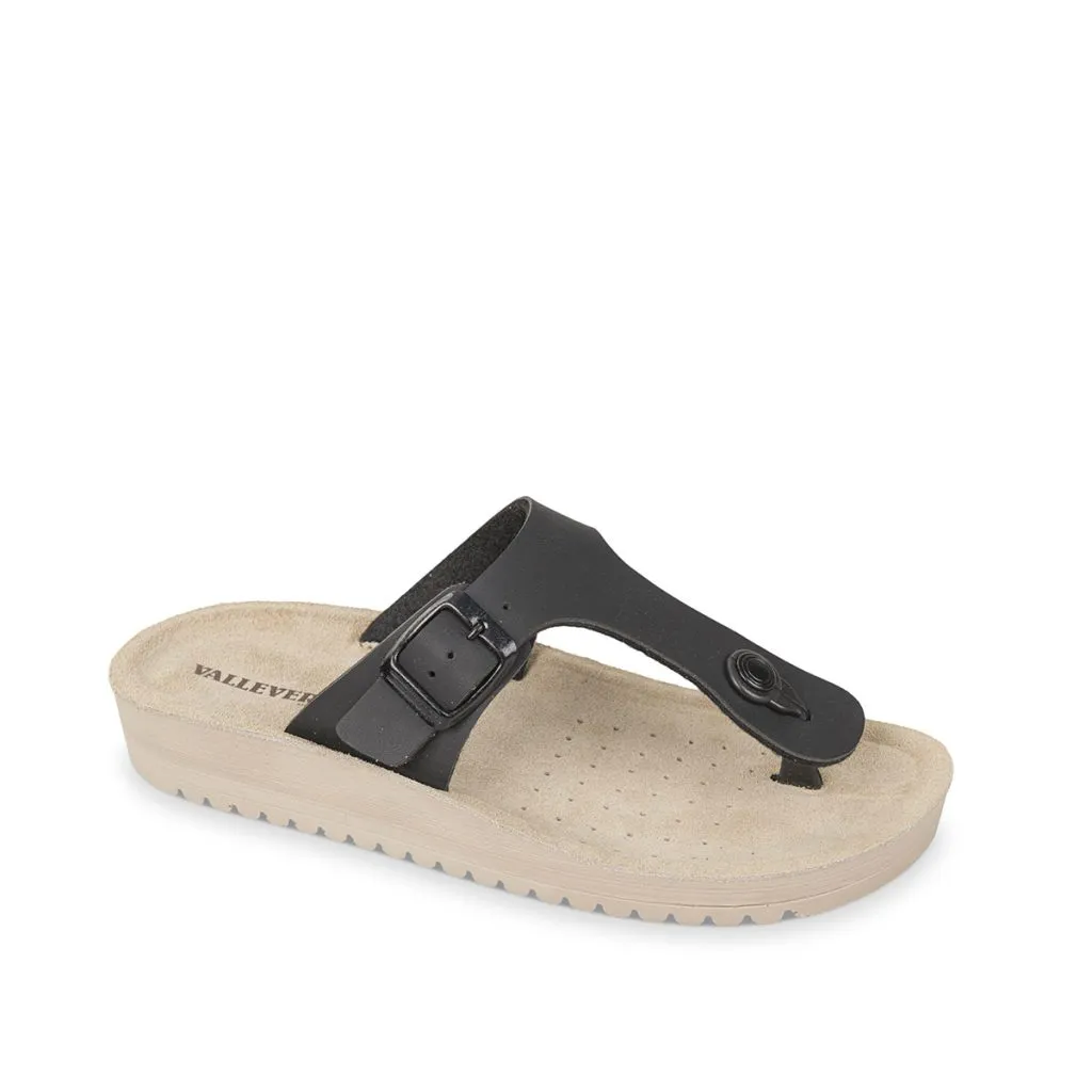 Valleverde  ---------    ------------ V3730-Nero infradito nero donna PE24