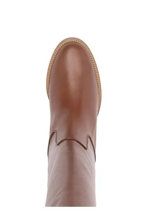 VIA ROMA 15 Knee-High Brown Leather Boots