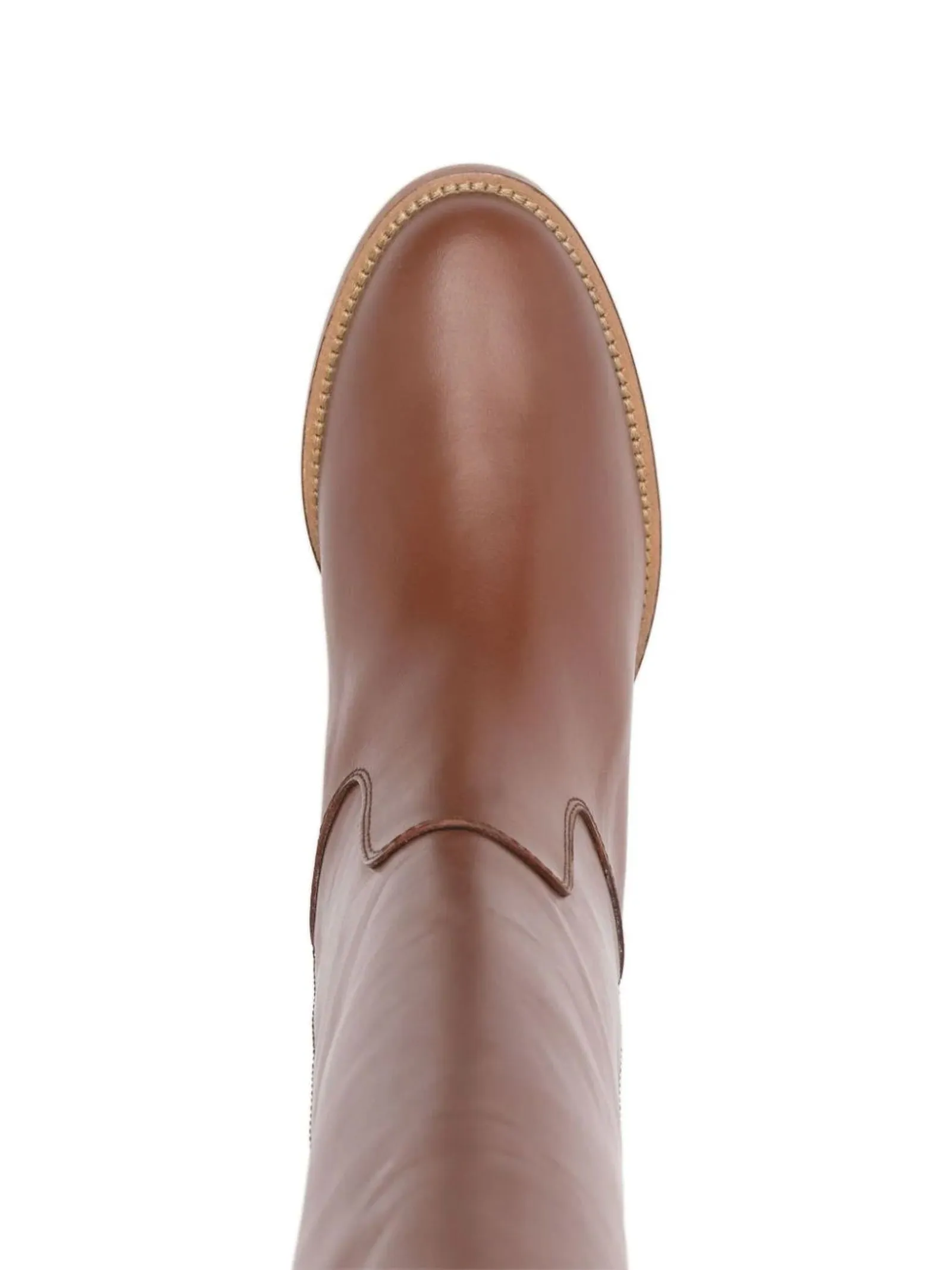VIA ROMA 15 Knee-High Brown Leather Boots