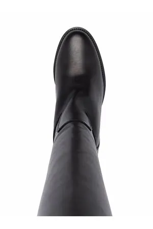 VIA ROMA 15 Knee-High Black Leather Boots