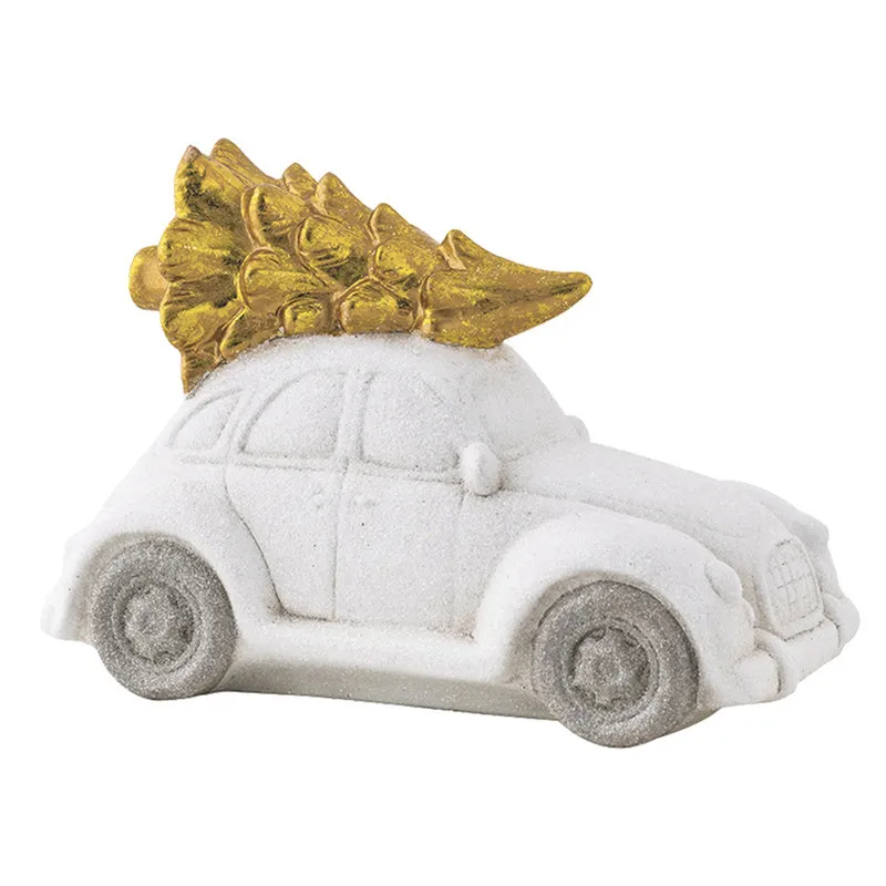 Villa Altachiara Christmas Magic 22x11 Gold Glitter White Tree Decoration