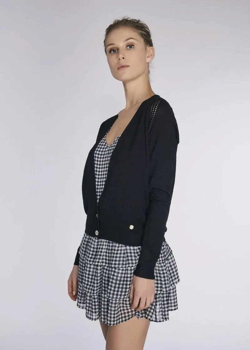 Viscose blend cardigan