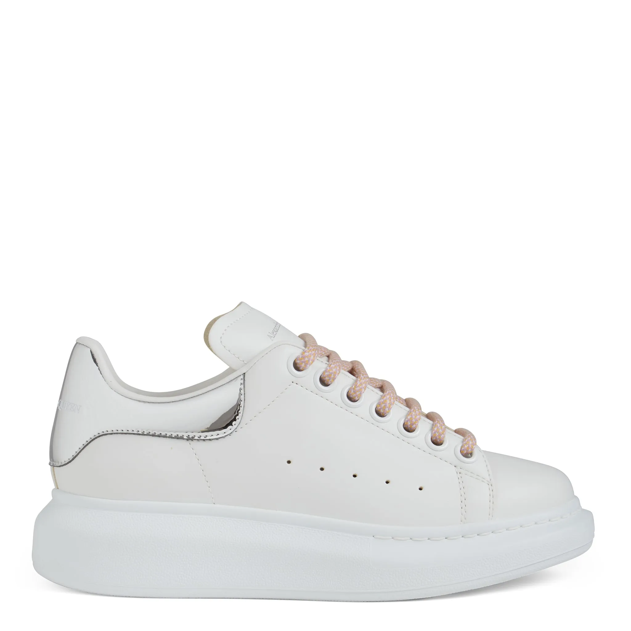 White and Silver Leather Oversized ALEXANDER MCQUEEN Sneakers