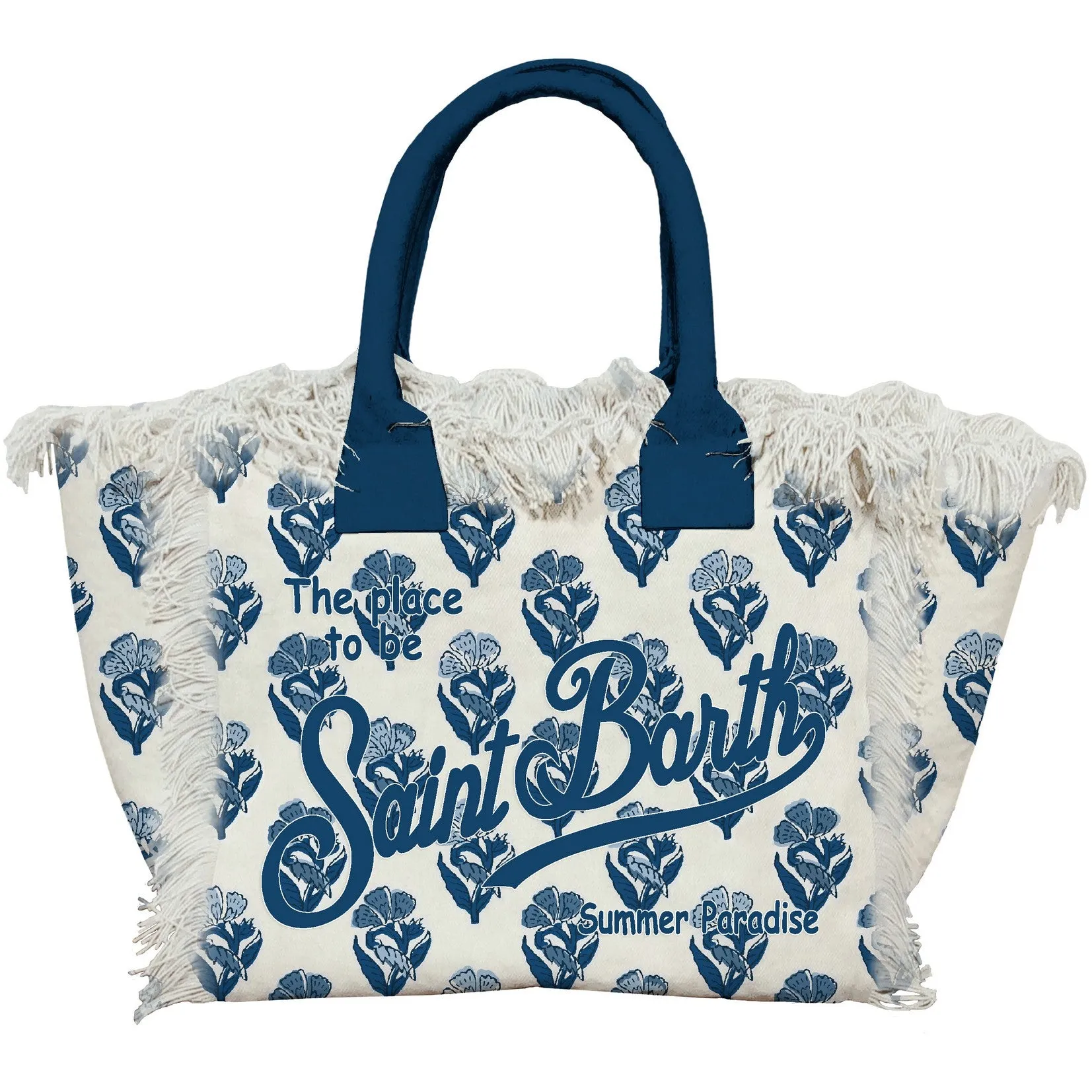 White Cotton Canvas Colette Handbag