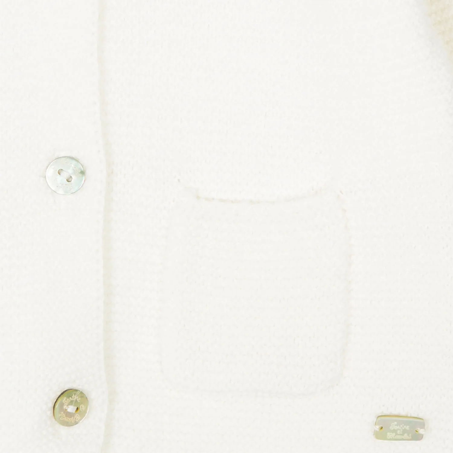 White Crewneck Cardigan