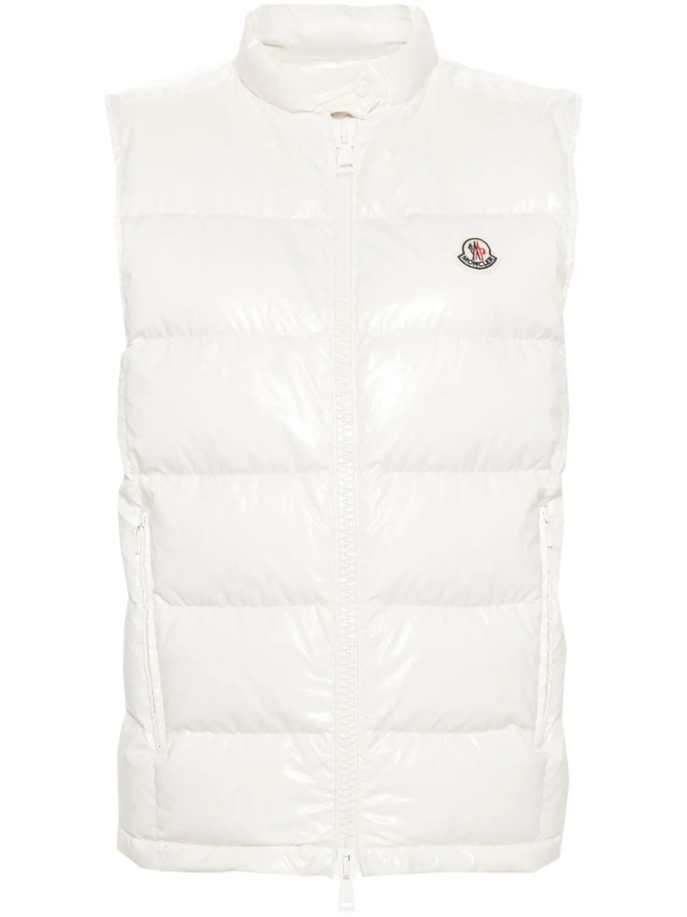 White padded Alcibia vest - women