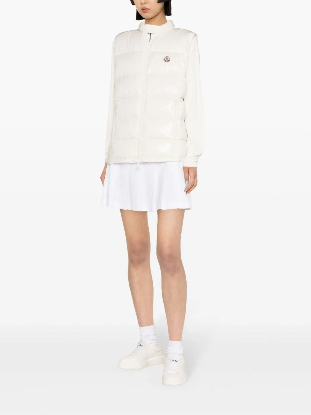 White padded Alcibia vest - women