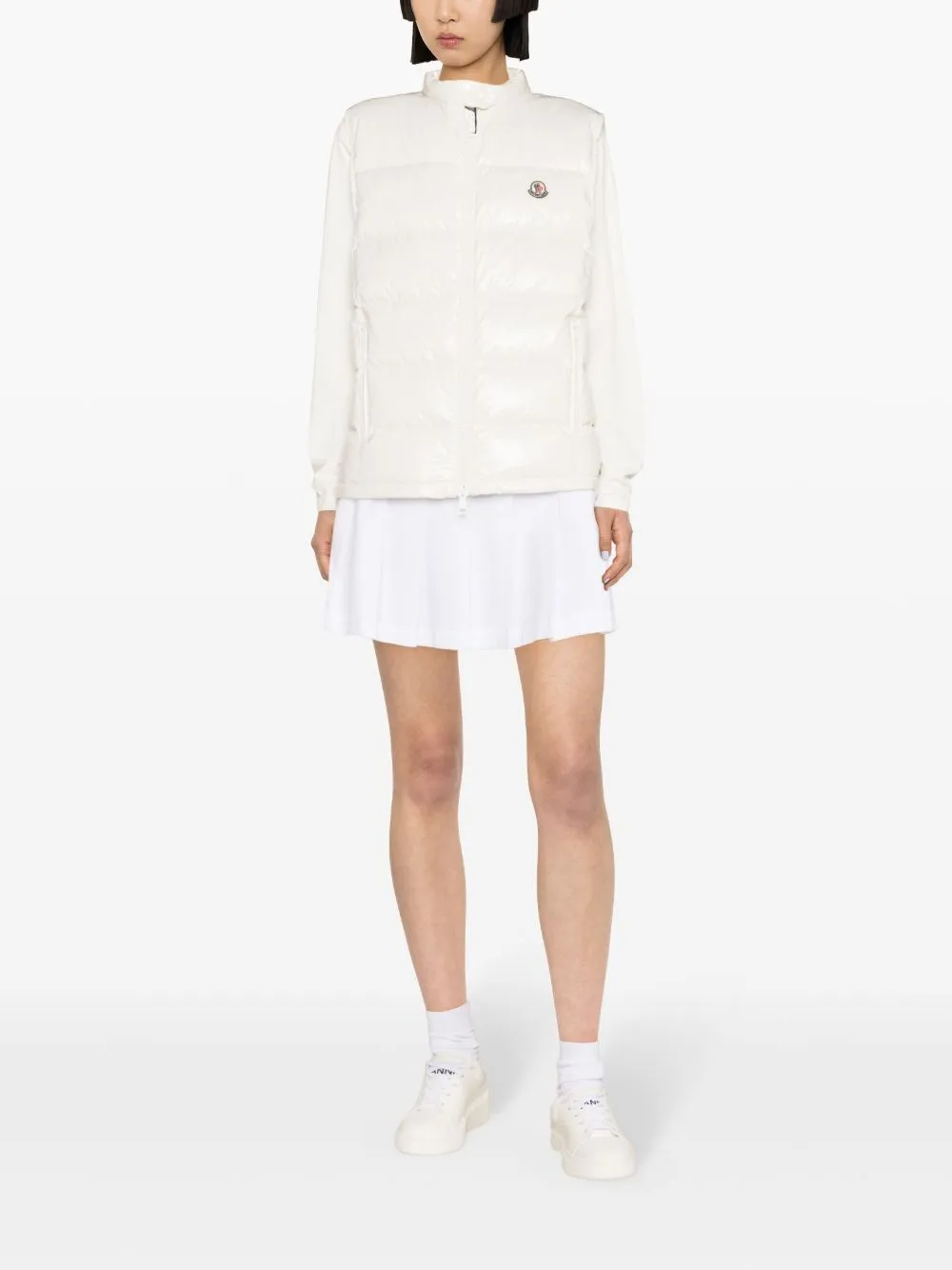 White padded Alcibia vest - women