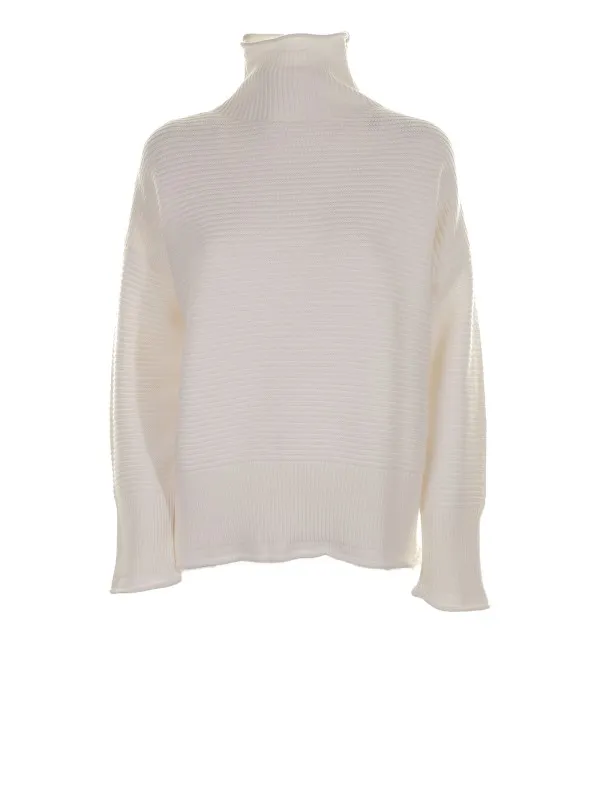 White wool turtleneck