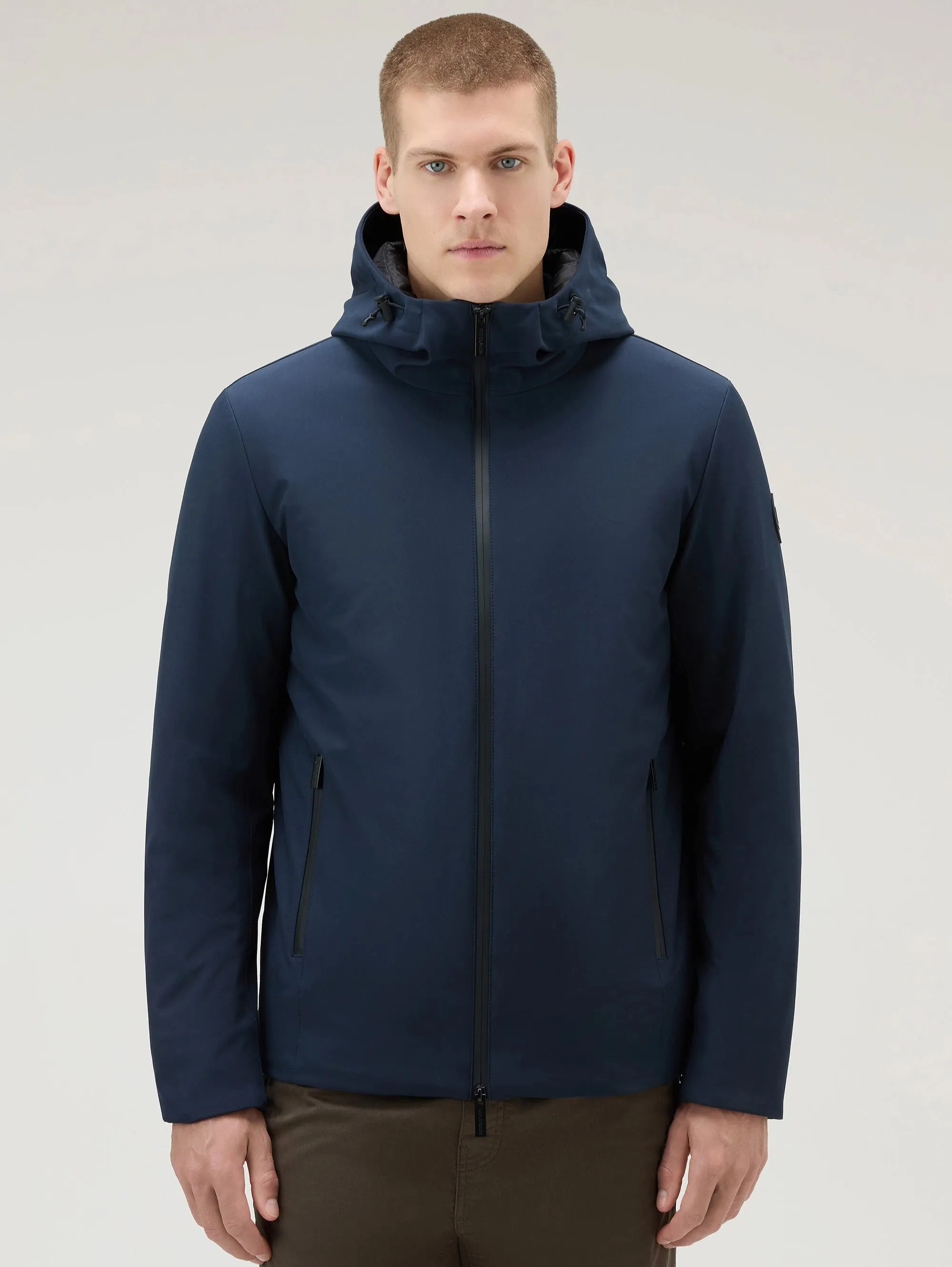 Windproof Jacket with Hood Pacific Blue.