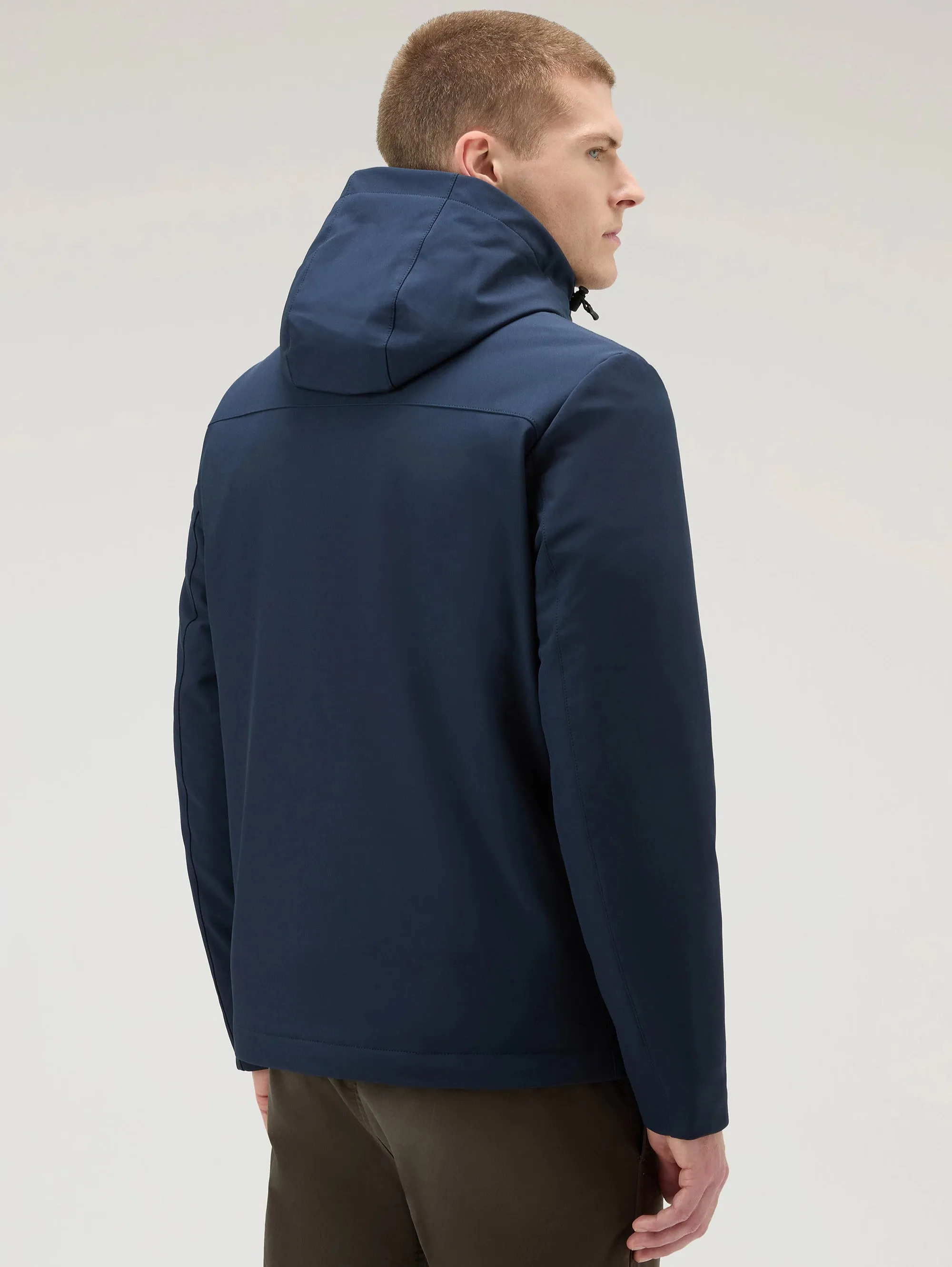 Windproof Jacket with Hood Pacific Blue.