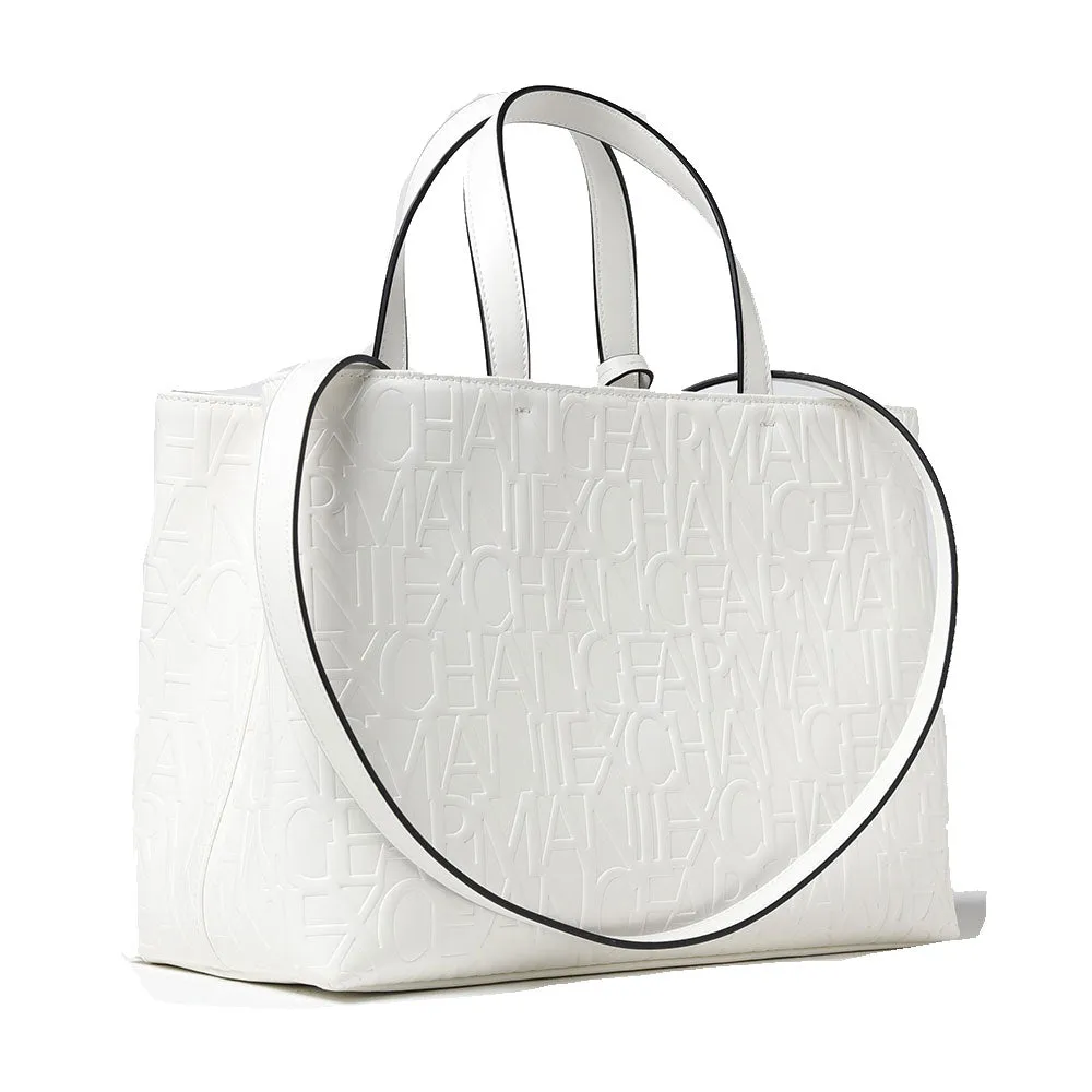 Women's Handbag with Shoulder Strap ARMANI EXCHANGE White Large Size