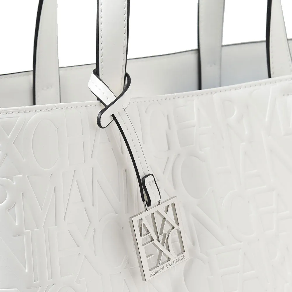Women's Handbag with Shoulder Strap ARMANI EXCHANGE White Large Size