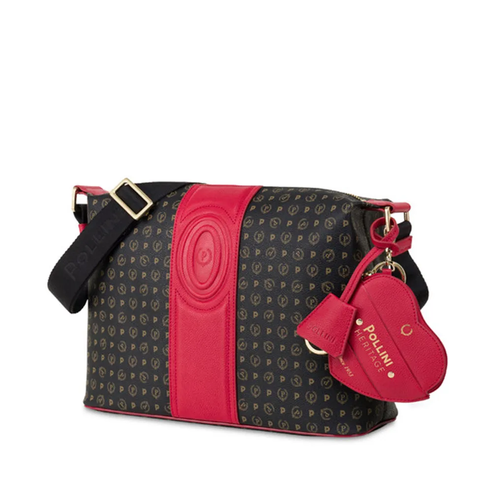 Women's Shoulder Bag and Crossbody Bag POLLINI Heritage 70th Anniversary Black and Red