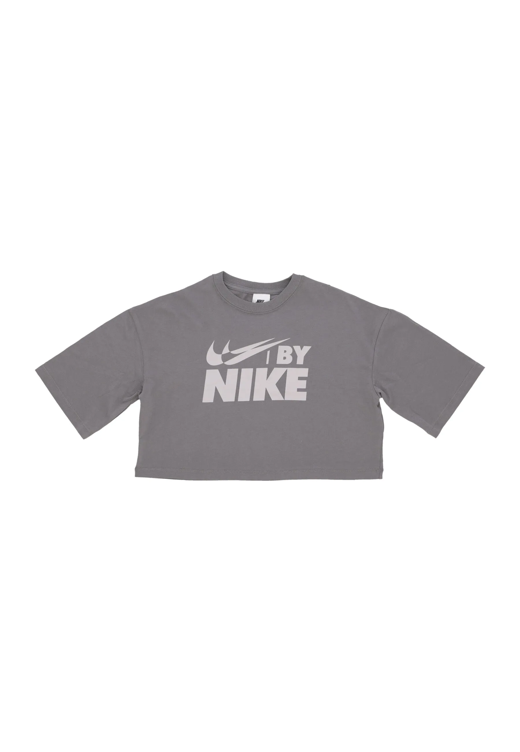 Women's Sportswear Swoosh Big Logo Crop Tee - Flat Pewter / Light Iron Ore