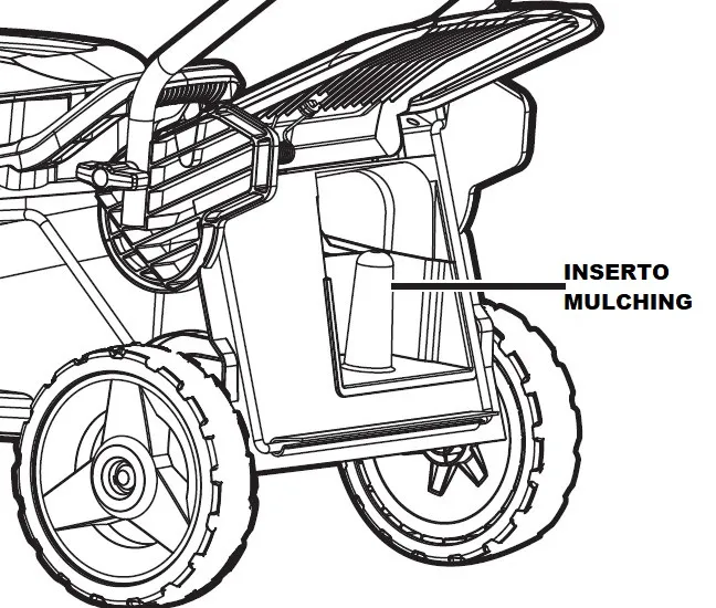 Worx 50040313 tappo / inserto mulching per pacciamatura compatibile con WG743E
