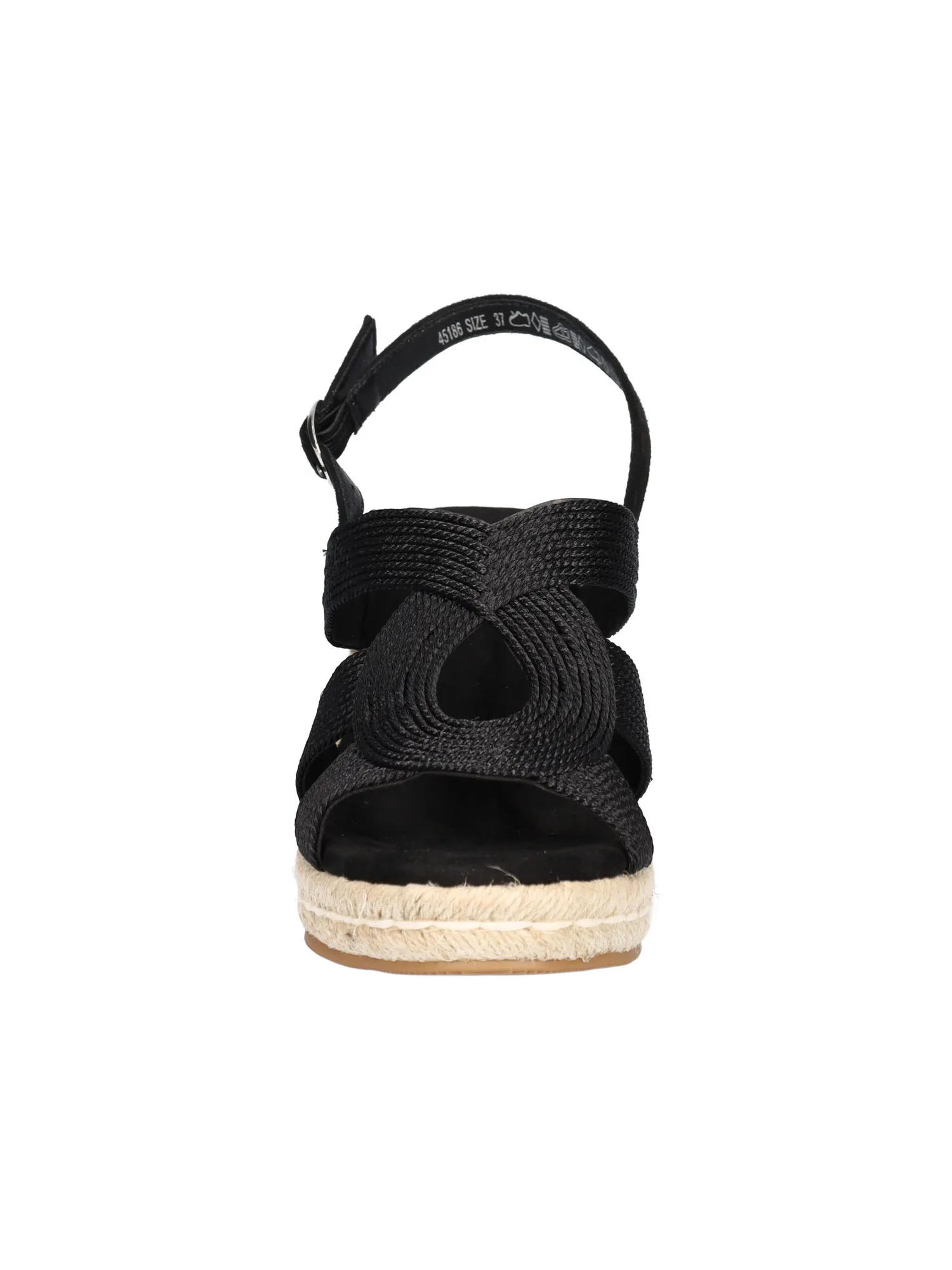 Xti Women's Vegan Wedge Sandals, Black