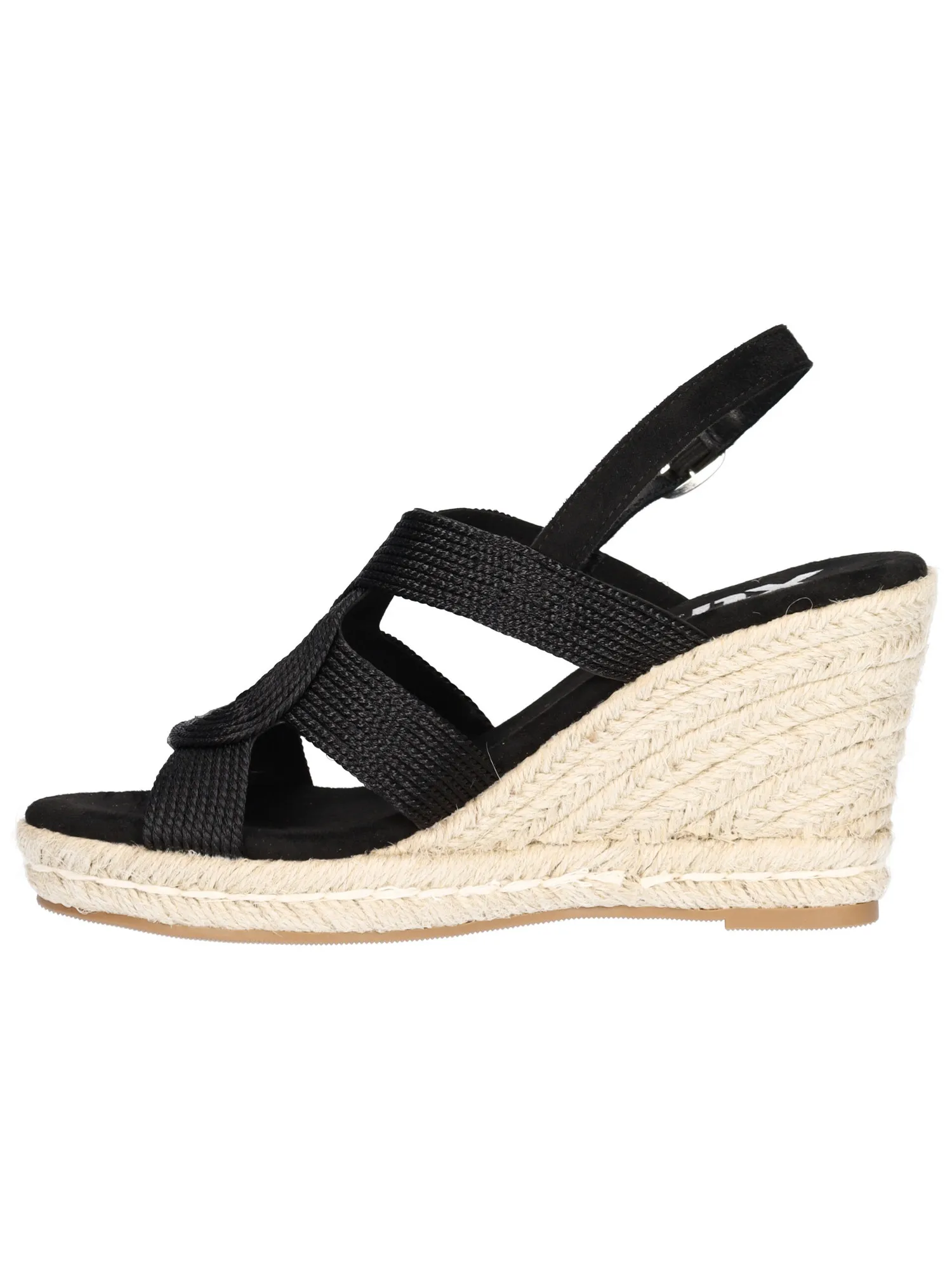 Xti Women's Vegan Wedge Sandals, Black