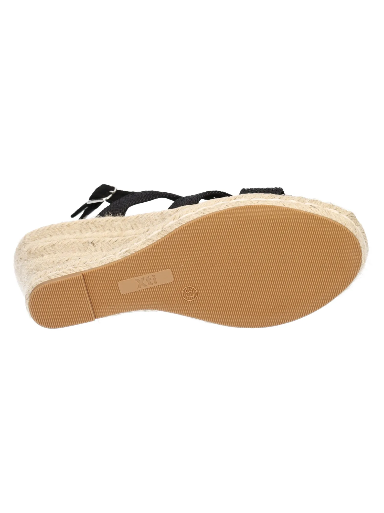 Xti Women's Vegan Wedge Sandals, Black