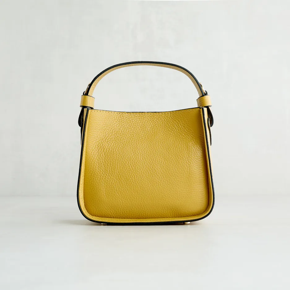 Yellow Leather V-Bag