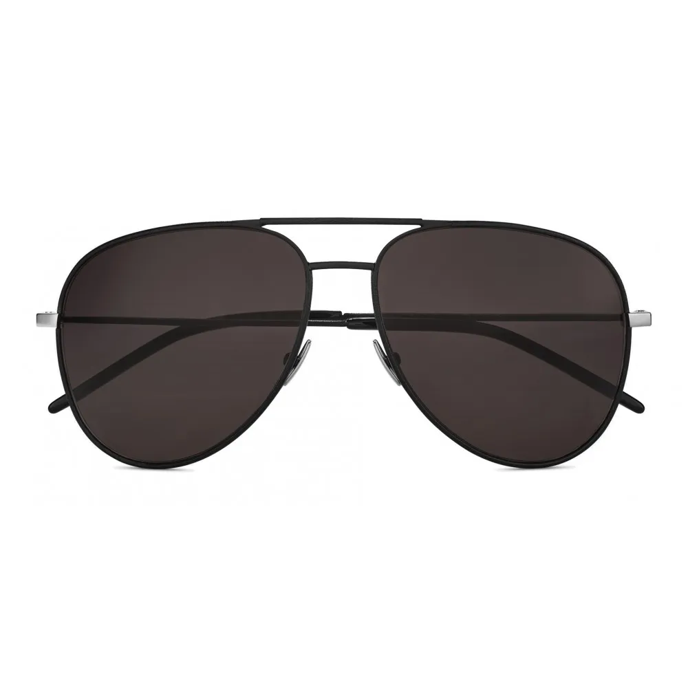Yves Saint Laurent - Occhiali da Sole Classic SL 11 Aviator con Doppio Ponte in Metallo - Nero - Saint Laurent Eyewear