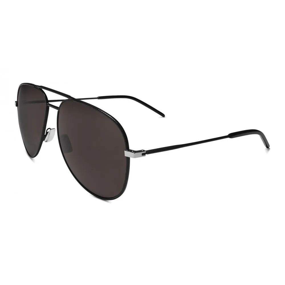 Yves Saint Laurent - Occhiali da Sole Classic SL 11 Aviator con Doppio Ponte in Metallo - Nero - Saint Laurent Eyewear