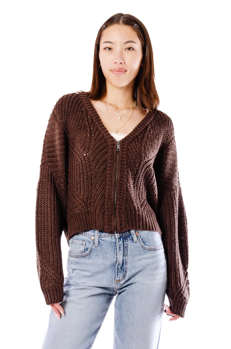 Zip-Up Cardigan