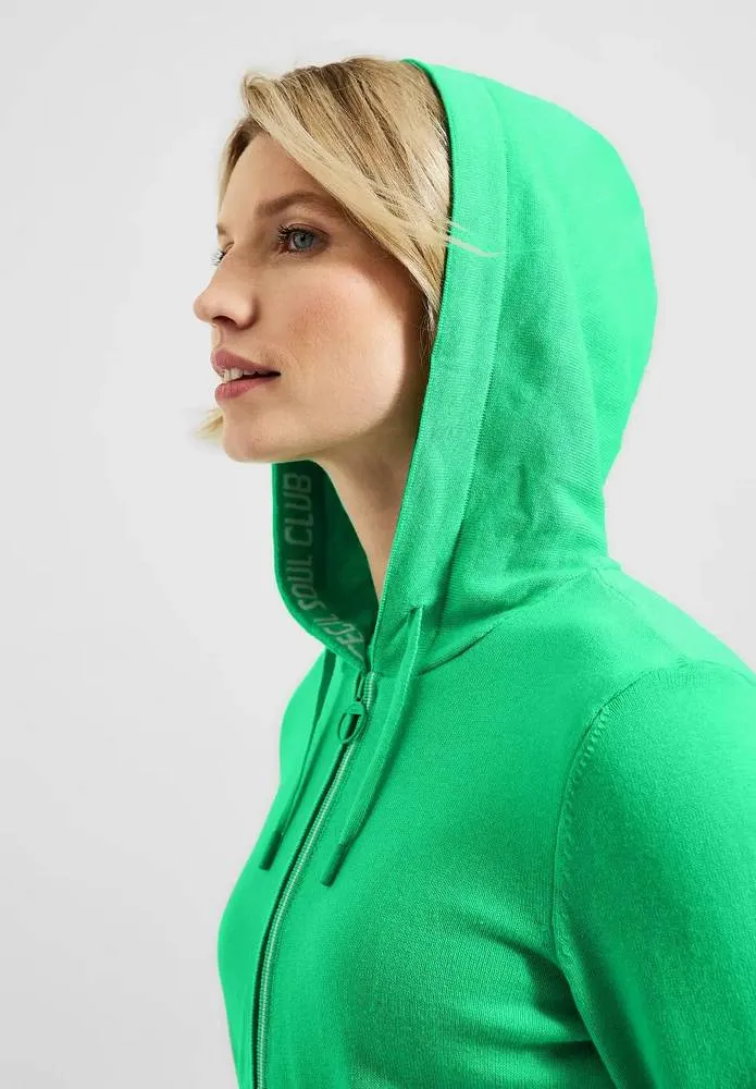 Zip-Up Hooded Cardigan